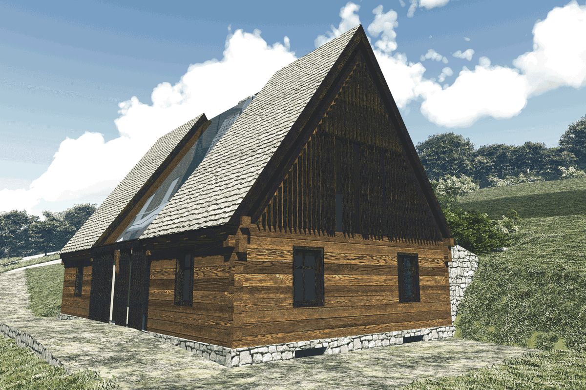 Projekt domu z bali w Międzygórzu